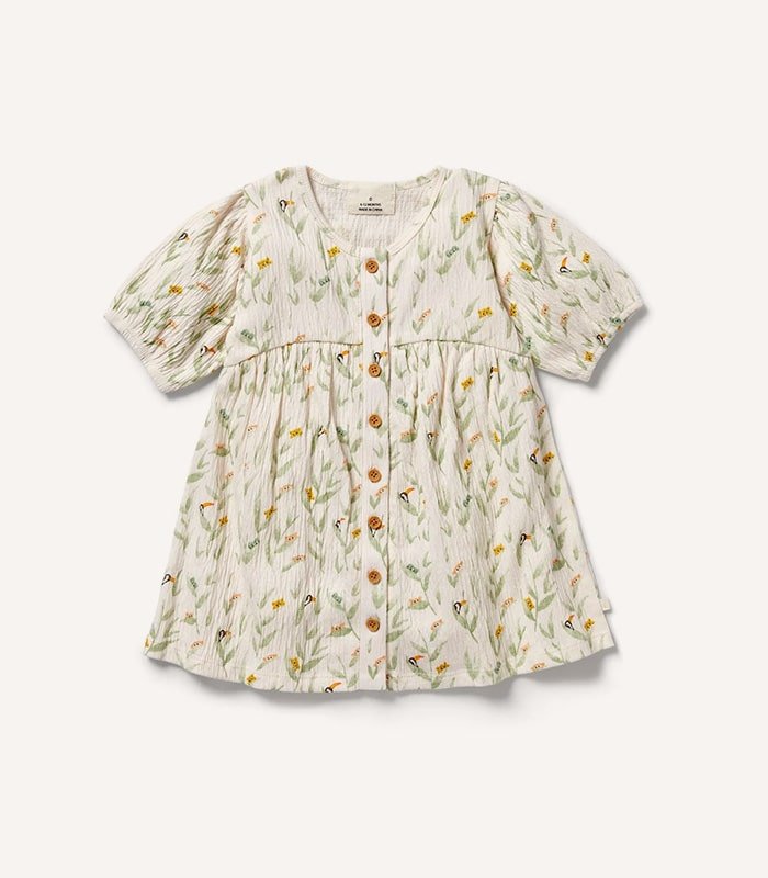 w-bcs-dresses-4-1 Crinkle Button Dress - Image 1